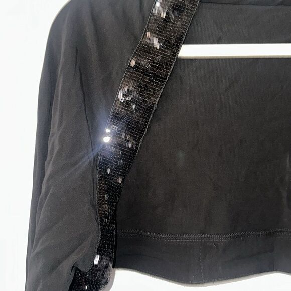 Tempo Paris Black Sequin Bolero Jacket Women's Dressy Shrug NWT New - Picture 6 of 6